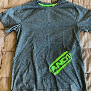 AND1 Kids Gray T-Shirt with Neon Green Accents